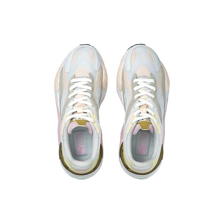 PUMA RS-X3 v2 Puzzle Pearl White Yellow Pear Unisex Lifestyle Sneakers 382821-01