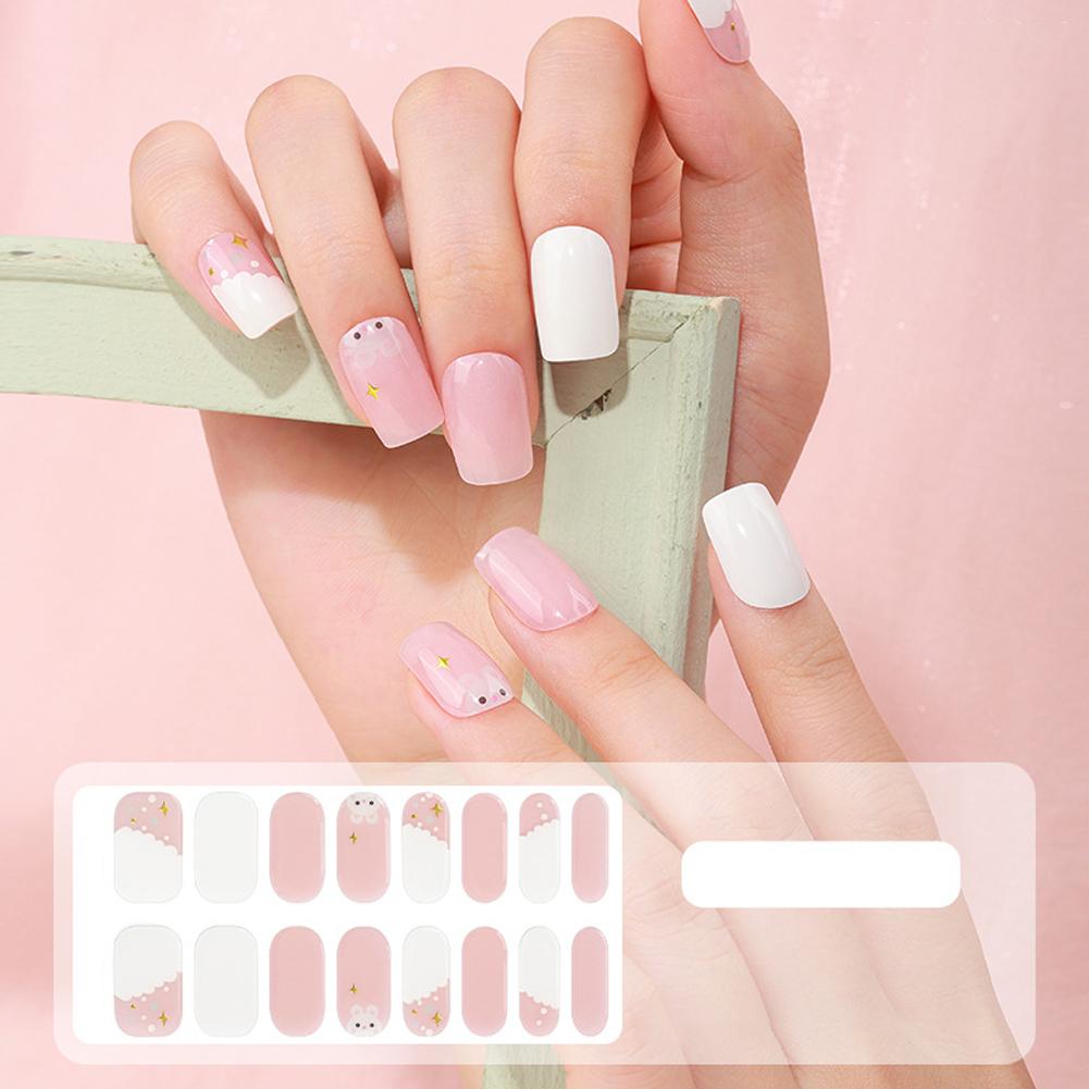 Nail Polish Novidades Designer Women Salon Nail Decals Sticker Pure Solid Tips Nail Self Set Co K7H2