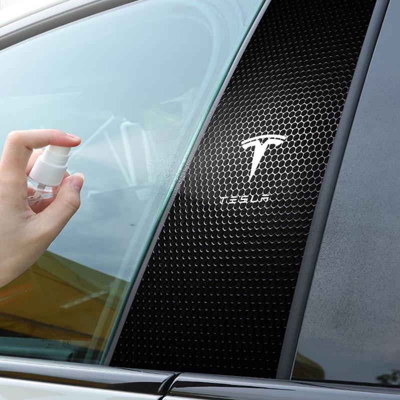2Pcs Car Center Pillar Protective Film Anti-scratch 3D Sticker Decal For Tesla Model 3 Roadster Model S Model X Model Y