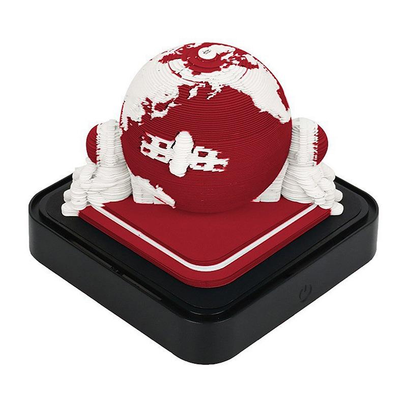 

Календарь-часы 2026 Настольный календарь со светодиодной подсветкой 3D Отрывной календарь Бумажная резьба Искусство Блокнот для заметок Подарок Рождество