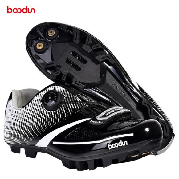 Marke BOODUN, Größen 39–45, Professionelle Herren-Radschuhe mit SPD-System, atmungsaktiv, Drehverschluss, Rennrad- und Mountainbike-Trainingsschuhe
