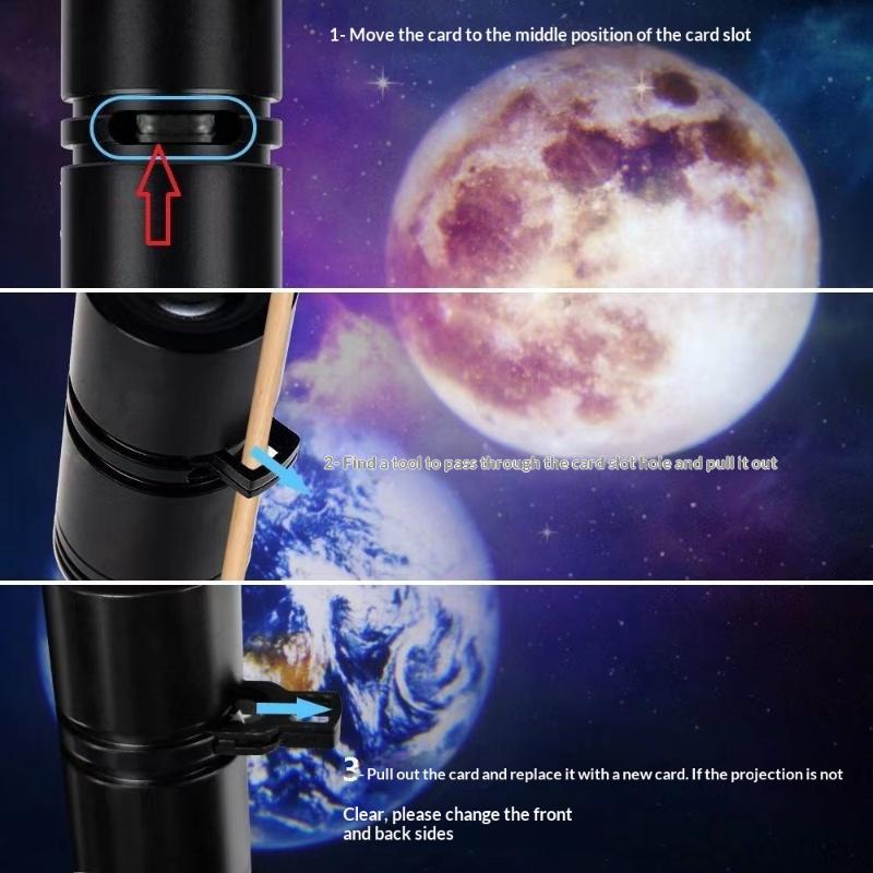 Nightlight Moon Projector Moon Shaped Projection Lamp Usb Rechargeable Holiday Atmosphere Decorative Dimmable Po Lamp