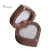 Ring Storage Box Jewelry Heart-Shaped Walnut Wood with Engagement Velvet Padding Smooth Polished Surface Weddings Proposals Case Multi-purpose