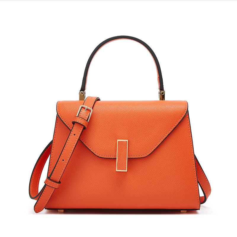

Women s Litchi-Pattern Kelly Handbag - Noble Shoulder & Messenger Bag рожевий червоний колір