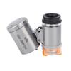 Pocket Microscope 60X Magnification 2 LED Lights 1 UV Light Wide Application Durable ABS Acrylic Portable Microscope