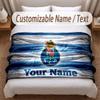 FC Porto bedeckte Flanelldecke mit individuellem Namensschriftzug, weich und warm, als Überwurf für das Schlafzimmer, Weihnachtsgeschenk
