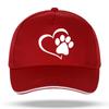 Neue Unisex Damen Mode Niedliche Hundepfote mit Pfirsichherz Baseballkappen für Hip Hop Baumwolle Trucker Cap Bone Papa Hüte
