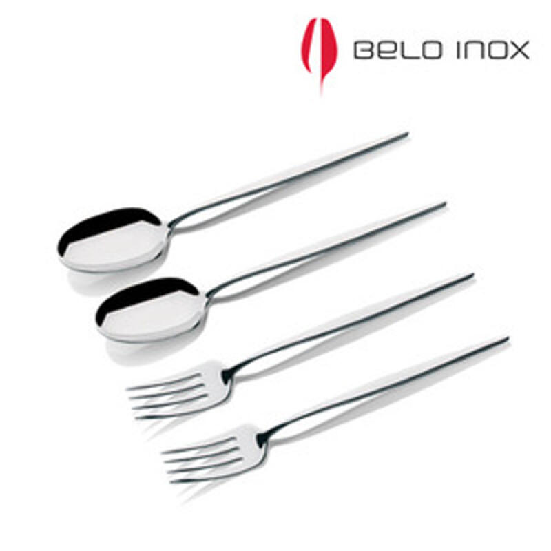 [belo inox] Spirit Glossy Dessert Cutlery Set for 2