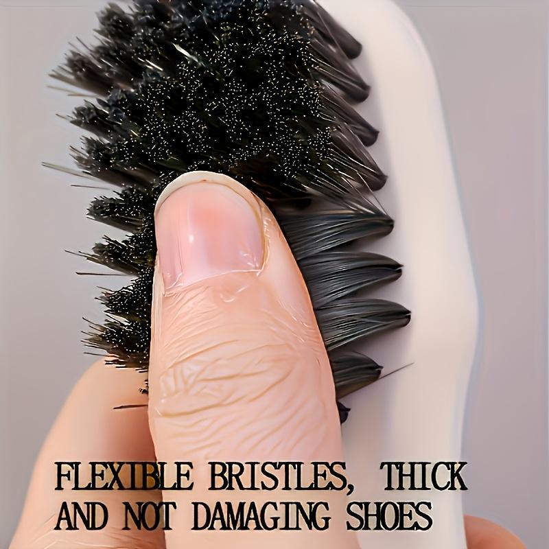 Multi-Function Shoe Brush with Built-In Liquid Dispenser - Soft Bristle, Long Handle, Press-Type Cleaning Tool for Effortless Home Shoe Care