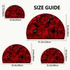 1Pcs Red Poinsettia Semi Circle Welcome Doormat Non-Slip for Outdoor Patio Porch Kitchen Bathroom Entryway Floor Mat