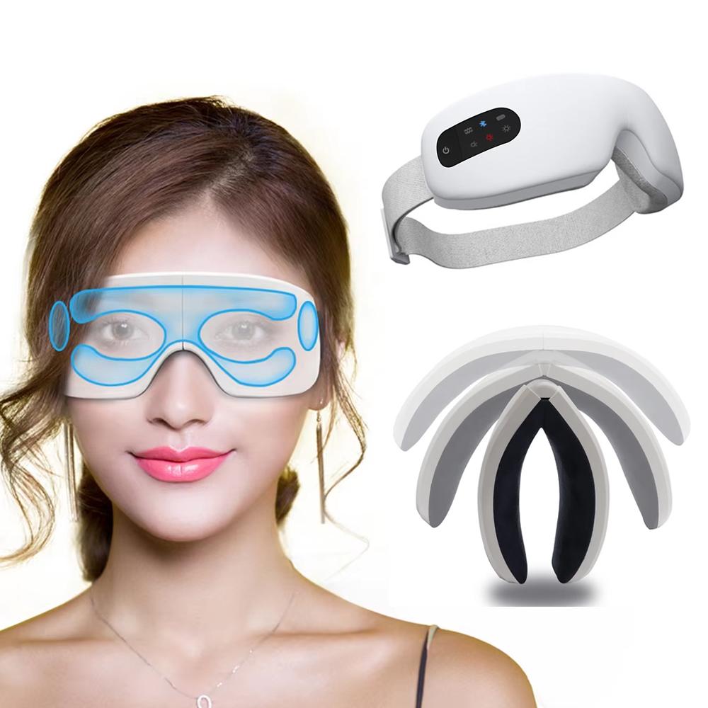Smart Eye Massager 4 Modes Vibration Hot Compress Bluetooth Wireless Eye Care Device for Sleep Relaxation