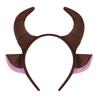 Cute Cartoon Cow Horn Headband Soft Fabric Elastic Design for Kids Teens and Adults Anime Lover Cosplay Event Accessory
