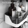 Bathroom Storage Shelf Wall Mounted Shower Organizer Shelves Detachable Drain Rack Kitchen Spice Container Home Storage Holder