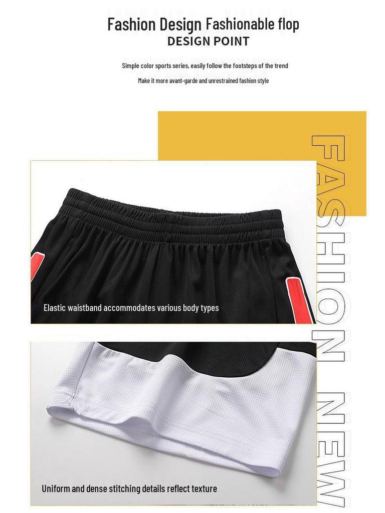 Men's 2026 Summer Sleeveless Ice Silk Basketball Training Vest and Shorts Set - Quick Dry and Loose Fit