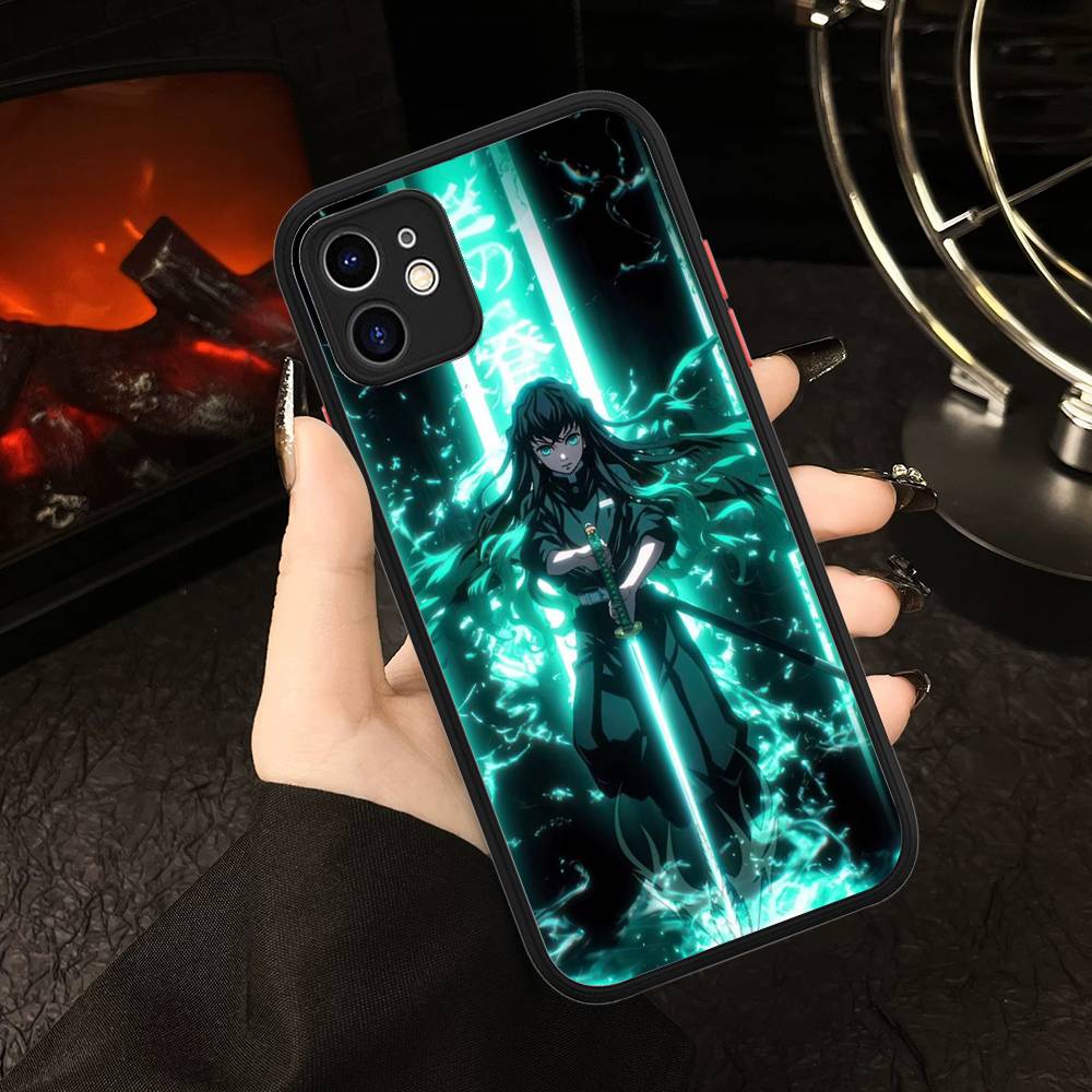 Muichiro Tokito Demon Slayer For IPhone 11 12 13 14 15 16 Pro Max Plus X XS MAX Shockproof Matte Back Cover