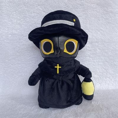 Novo brinquedo de pelúcia Plague Crow Doctor Halloween Lantern Luminous Doll Absorvendo luz Boneca de pano
