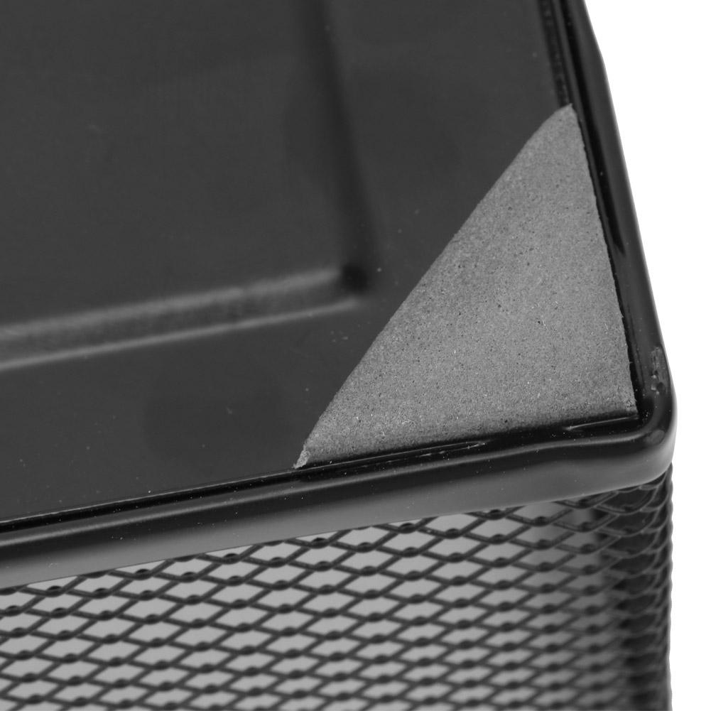 Office Business Metal Mesh Sticky Note Box Desk Shelf Card Holder Case Stand Organizer