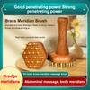 Brass Bead Massage Gua Sha Comb Meridian Brush Handle Point Massager Brush Durable Chinese SPA Acupoint Massage Tool