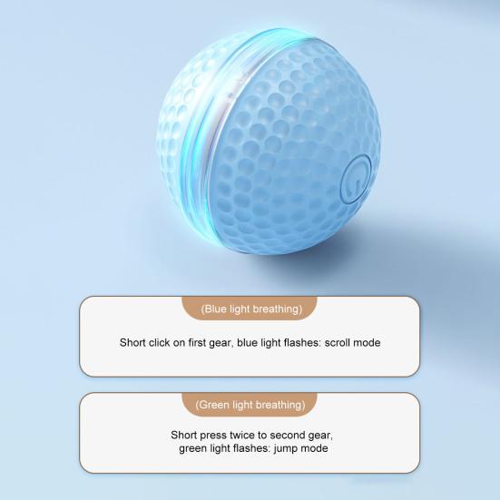 Electric Rolling Ball Cat Toy Automatic Moving Smart Ball with Light Interactive Kitten Teaser for Indoor Cats Bored Relief