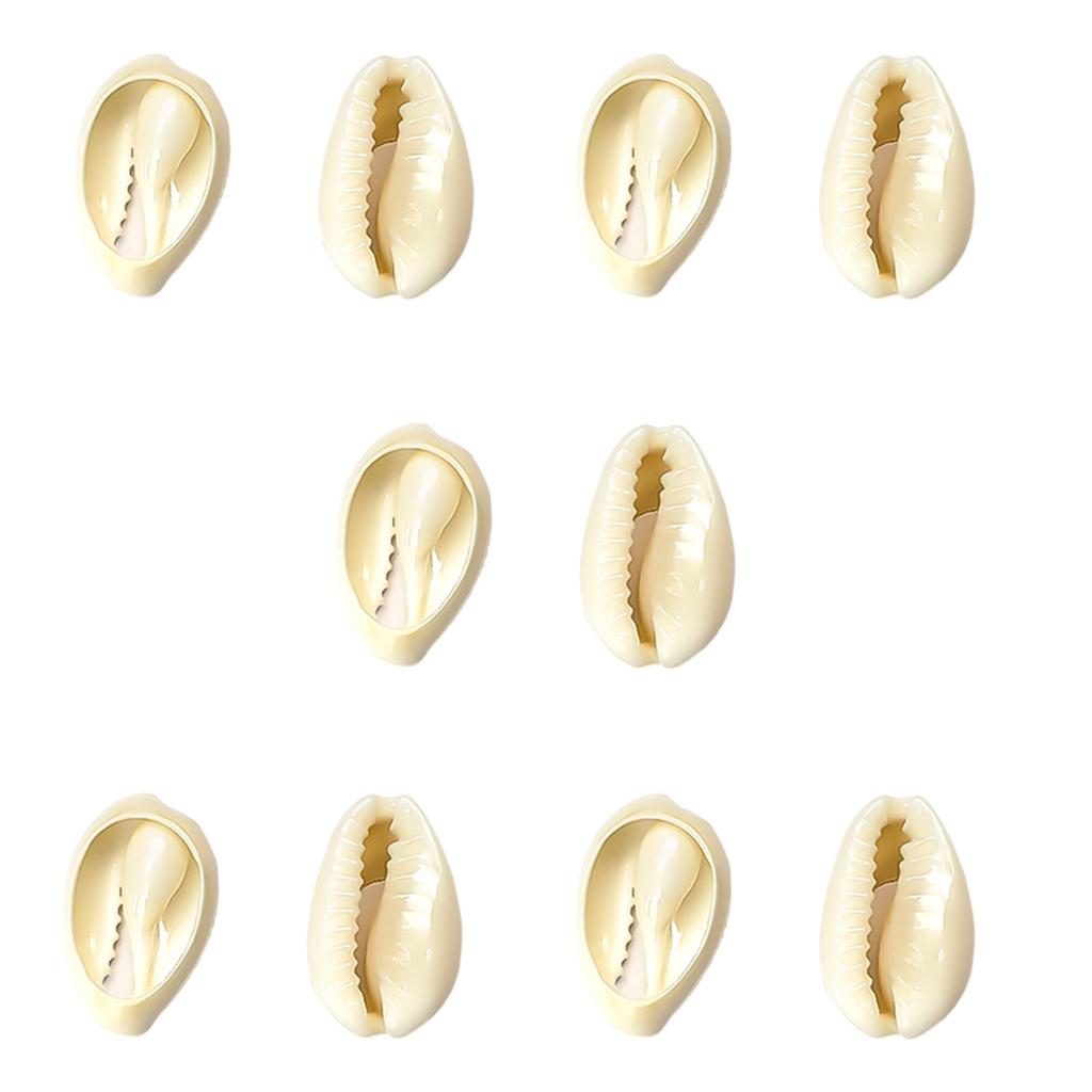 Pack Of 10 Natural Shell Buttons Unique Conch Shape Button Buckles For Fashion Designers And Craft Clothing Project
