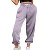 Women's Casual Pants High-waisted Belted Jogging Pants With Pockets