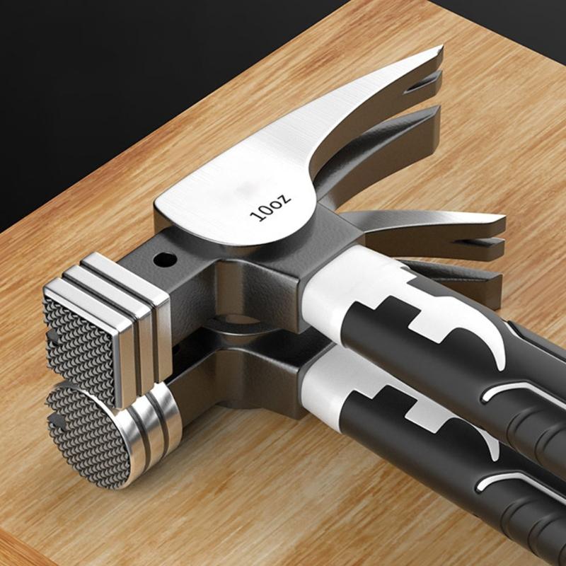 Nail Hammer Professional Ergonomic Short Handle Octagonal Hammer Multifunctional Auto Repair Nail Hammer for Car Repair