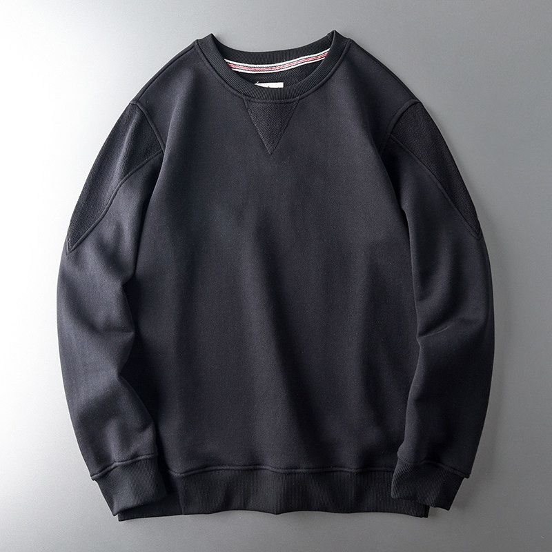 Heavy American Style Retro Spring and Autumn Export Sweater Black L