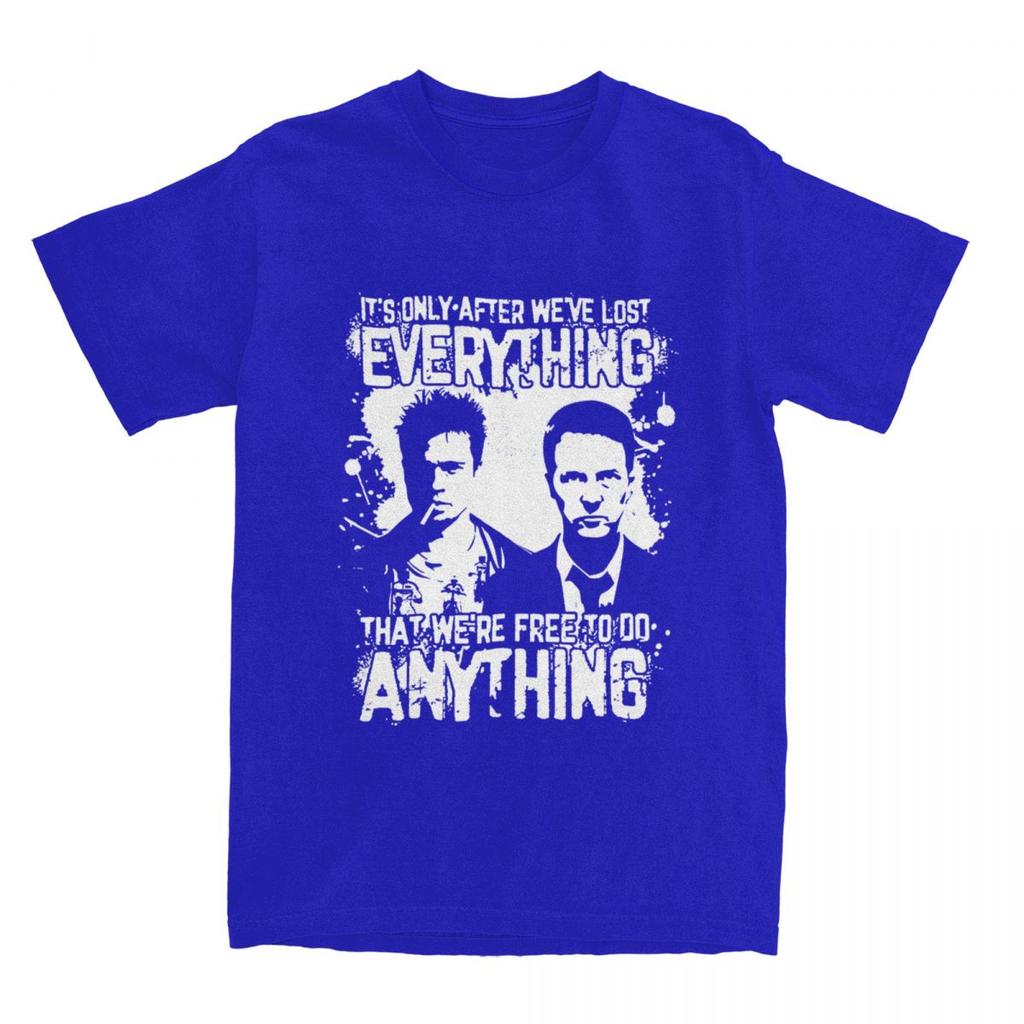 Fight Club Quote T Shirts Men's Pure Cotton Crazy T-Shirts O Neck Tyler Durden Tee Shirt Short Sleeve Clothes Gift Idea