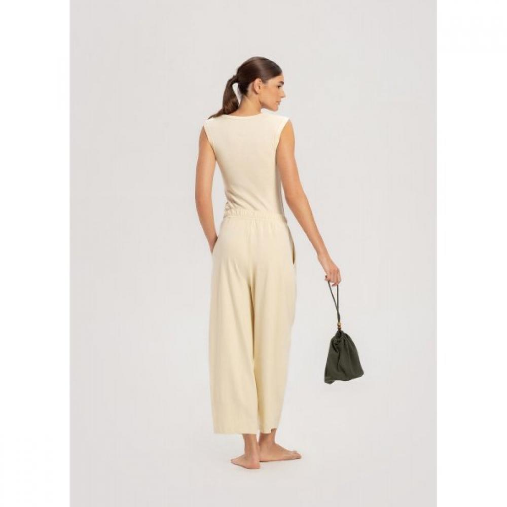 Budhi Mudra Women Essential V sleeVeless Bone White B61002atn51 V08