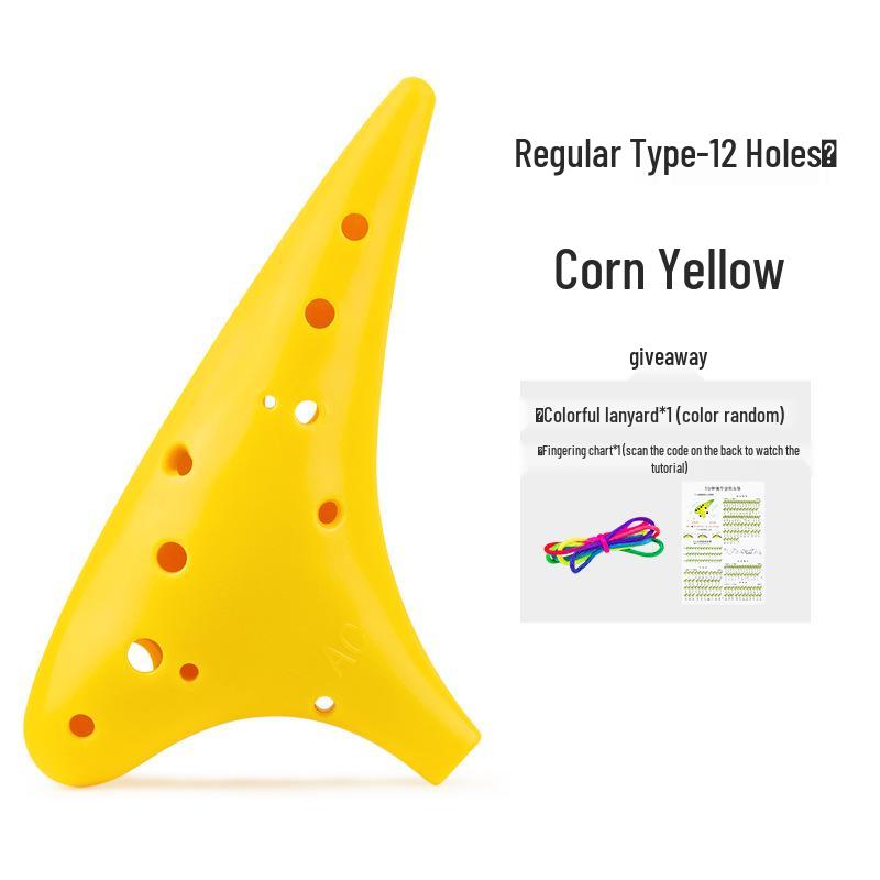 

Golden Cicada 12-Hole Alto AC Beginner Resin Ocarina – Durable Instrument for Elementary Children