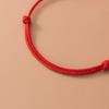 Synthetic Fiber Rope Wristband, Silver Clover Bead Pendant, for Daily Wear, Valentine's Day Birthday Gift
