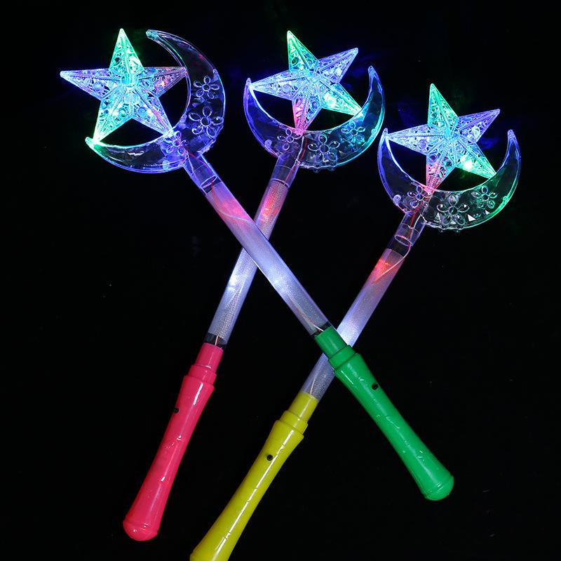 

1Pcs Kids Girls Princess Light-Emitting Magic Wand Led Shiny Crystal Glow Stick Concert Party Props Creative Luminous Toys