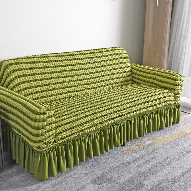 New Light Luxury Sofa Cover Seersucker Thickened Elastic Sofa Cover Anti Cat Scratch All Inclusive Universal Cover Universal for All Seasons