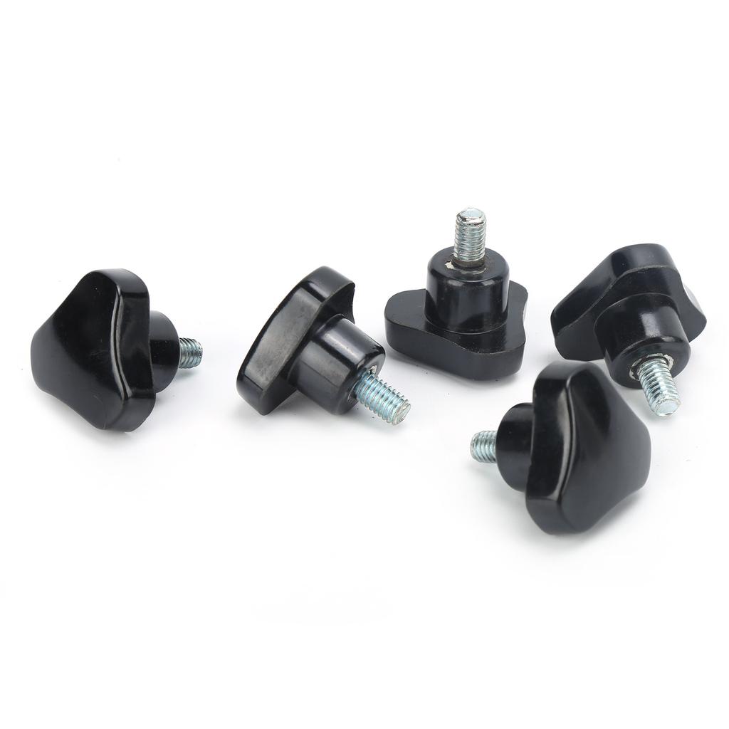 5Pcs Knob Bolt Lathe Hand Grip Twist Knob Nut Screw Triangle Locking Handle HardwareM6x32x10