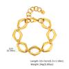 Glossy Stainless Steel Chain Bracelet Gold Plated Women's Jewelry O-Ring Bracelet  Women Men