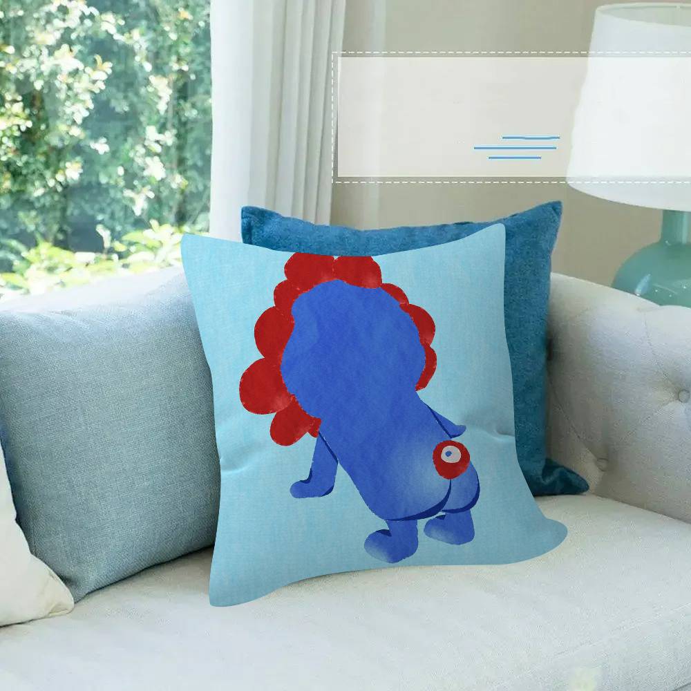Cartoon M-Myaku-Myaku Personalized Pillow Dust Cover Bedroom Kids Party Decoration Pillowcase Birthday Children Gift