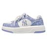New York Yankees Synthetic Leather, Textile Abrasion Resistant Slip Resistant Low Top Skateboard Shoes Unisex 3ASXM016N-50LDS