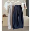 Women's High Waist Wide Leg Pants Drawstring Loose Casual Summer Trousers with Pockets