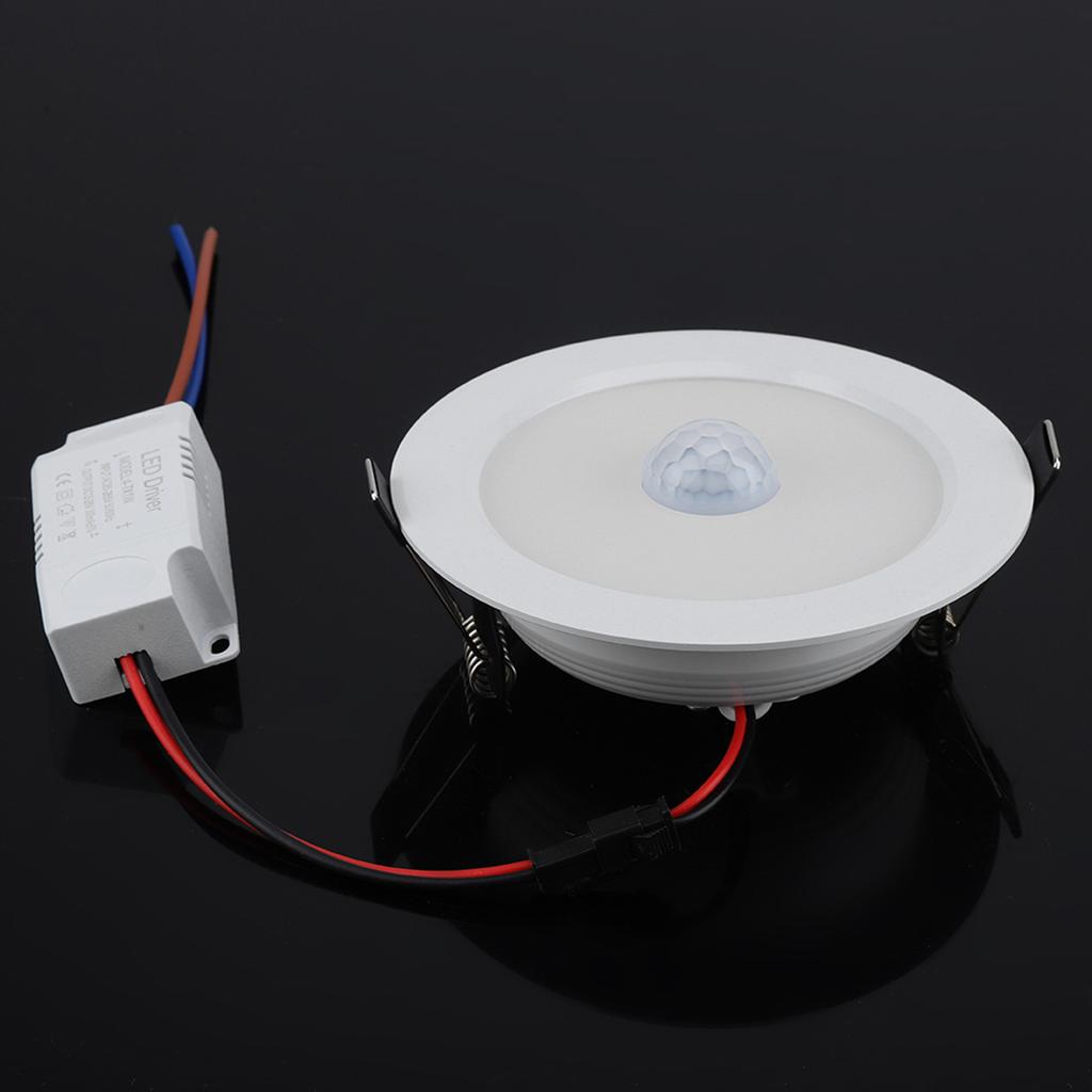 9w Round 18LED Infrared Sensor Downlight Human Body Induction Ceiling Light (cold White Light)