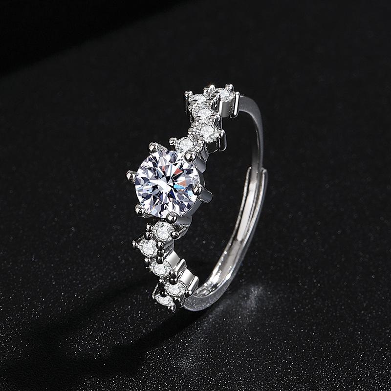 Elegant Sparkling Baby's Breath Ring - Versatile High-End Women's Index Finger Jewelry