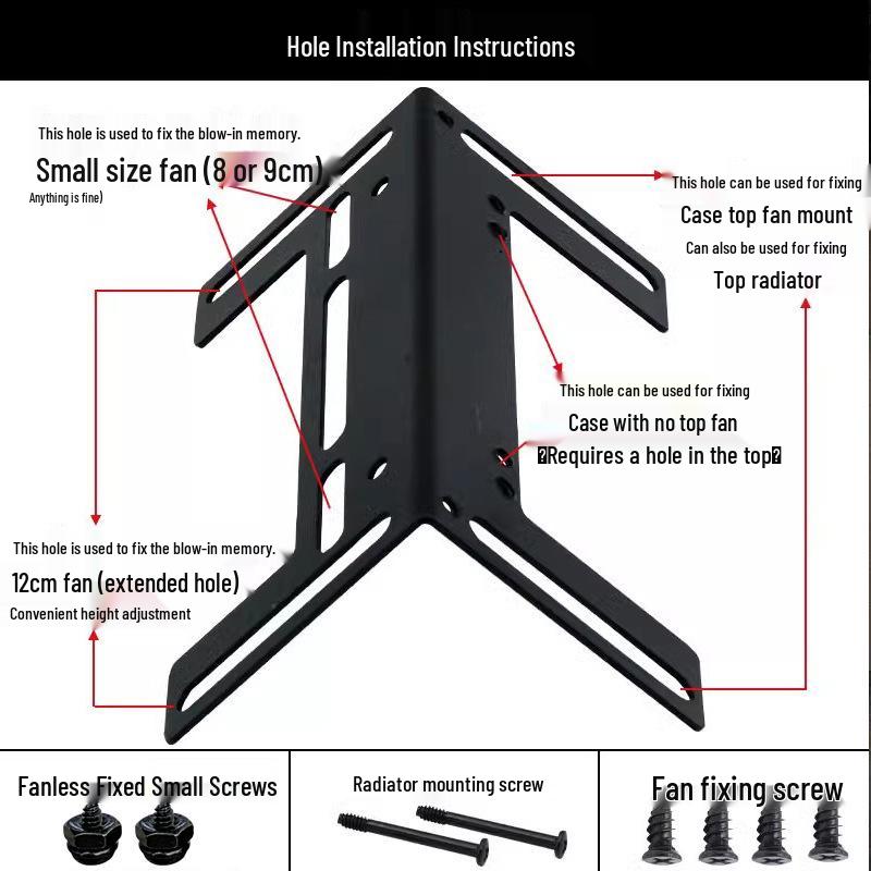 Memory Overclocking Air-Cooler: Heat Dissipation Fan Bracket for RAM Sticks
