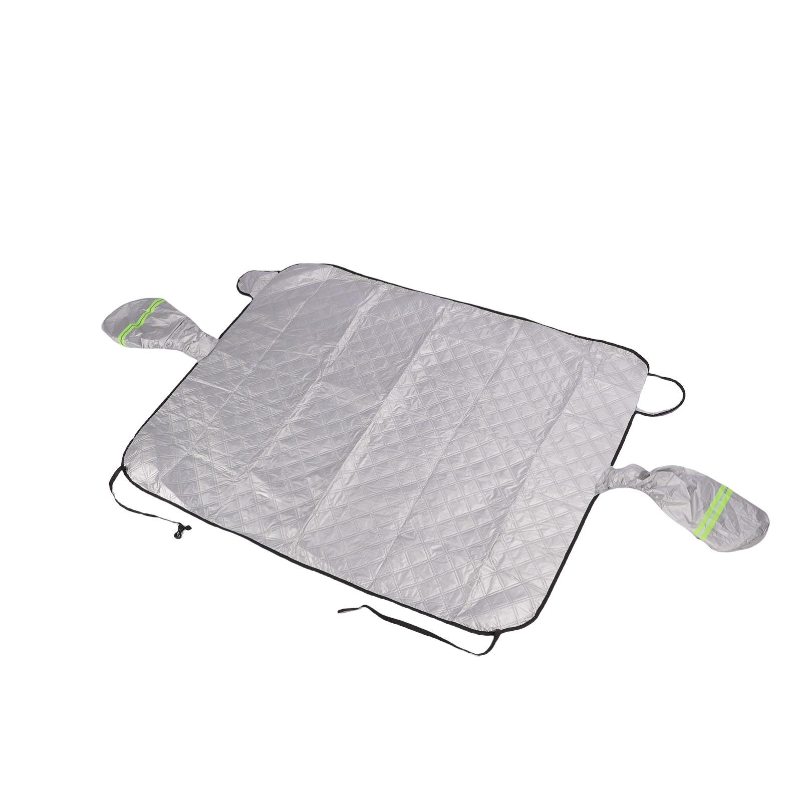 

Снежный чехол на лобовое стекло Алюминиевая фольга Ткань Оксфорд Теплоизоляция Складной Светоотражающая полоса Защитный чехол-шторка на лобовое стекло серебро белый