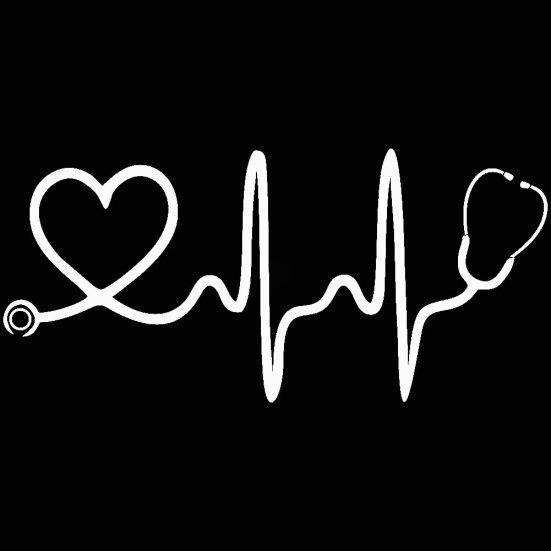 Stethoskop Liebe Herz Auto Fahrzeug Körper Fenster Reflektierende Aufkleber Aufkleber Dekor
