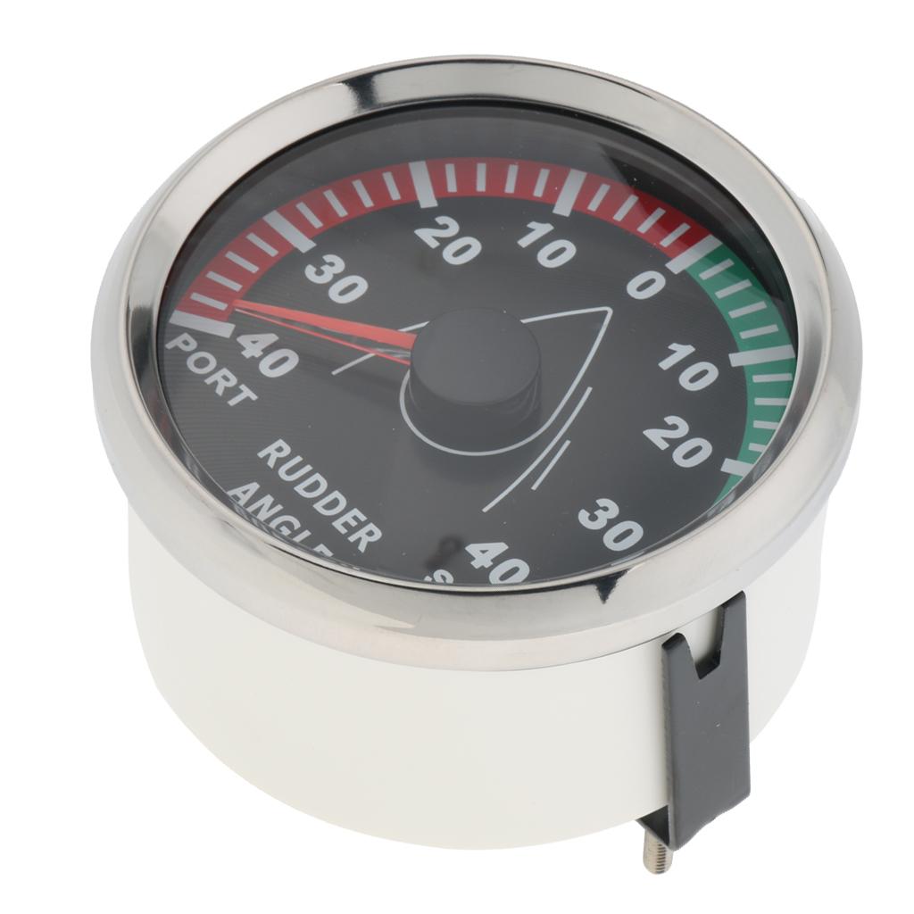 Rudder Angle Gauge 85mm IP67 Dustproof Marine Instrument for Boat Steering System Accessories