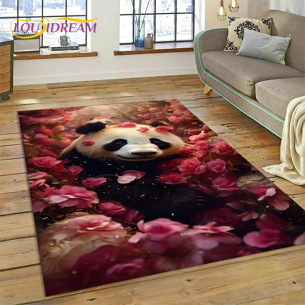 Cartoon-süßer Panda-Traumtier-3D-Teppich für Schlafzimmer, Wohnzimmer, Heimsofa-Dekoration, Kinderspiel, große Dekor-Bodenmatte
