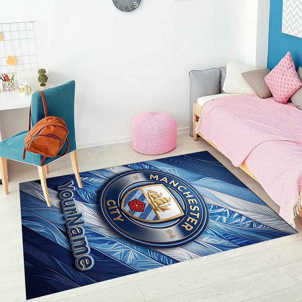Manchester-stad (19) Personaliseer uw naamkleed, bureaustoelkussen, cadeau voor thuis, slaapkamer, woonkamer.