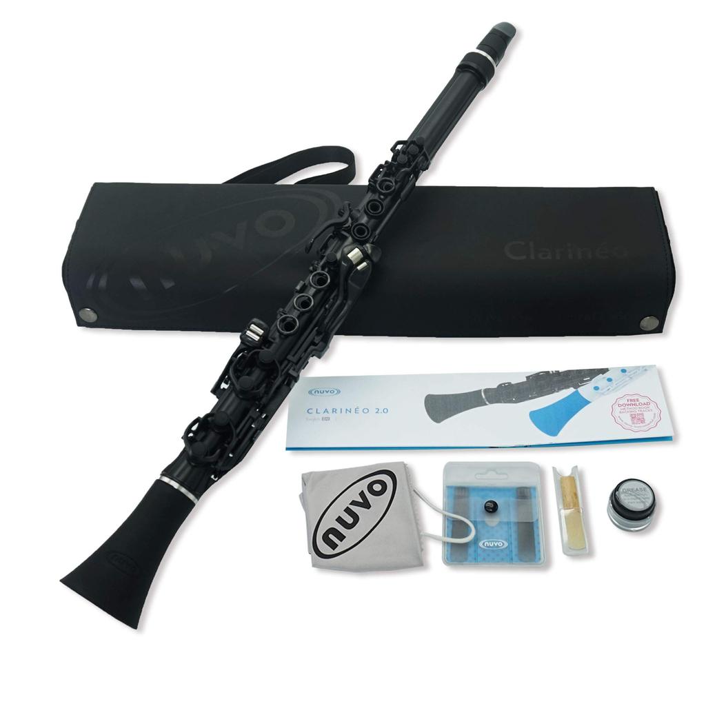 Plastový dechový nástroj NUVO Klarinet C Key Clarineo Clarineo N120CLBK exclusive 2.0 Black/Black [S polotvrdým pouzdrem] []