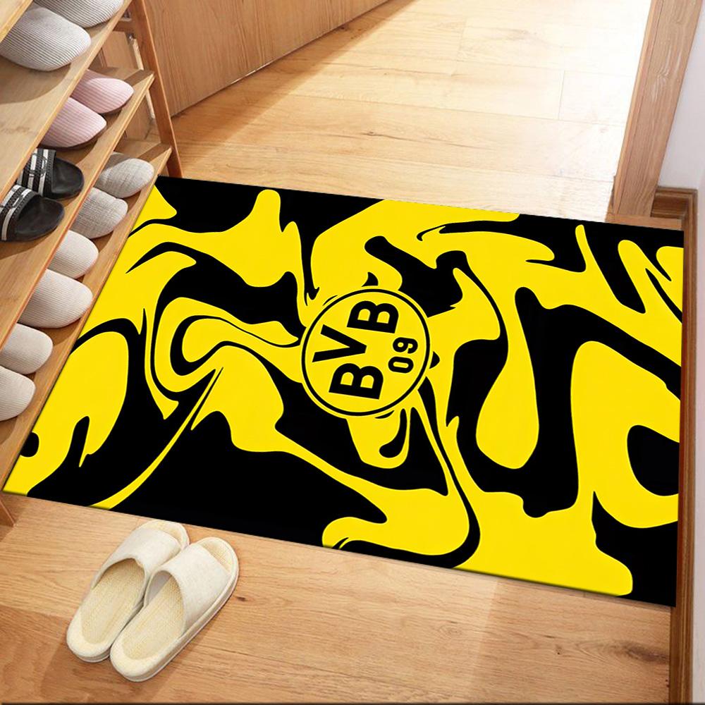 Borussia Dortmund Floor Mat Perfect For Game Room Living Rooms Dining Room Bedrooms Antislip Rug Anime Office Decor Perfect Gift For Friends Family