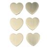 6PCS Gold Zinc Alloy Heart Shaped Cabinet Knobs with Screws for Cupboards Drawers Wardrobes For Home Furniture