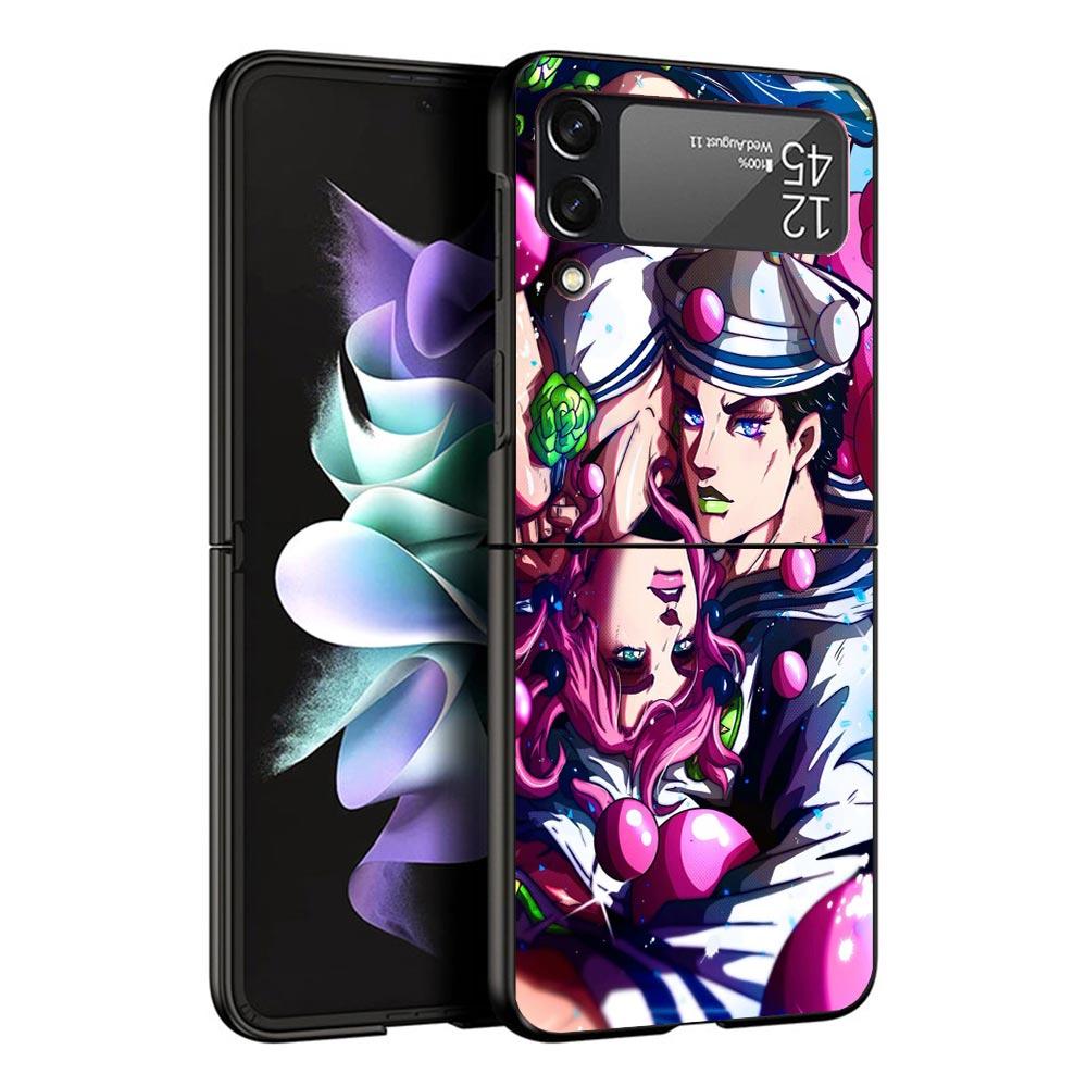JoJo's Bizarre Adventure Hot Anime Black Phone Case For Samsung ZFlip7 ZFlip6 ZFlip5 ZFlip4 ZFlip3 5G Hard Protective Galaxy Z F